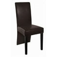 thumbnail image 6 of vidaXL 2/4x Dining Chairs Faux Leather Kitchen Dinner Seating Black/Dark Brown, 6 of 12
