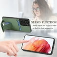 thumbnail image 4 of Allytech Card Holder Back Cover Case for Samsung Galaxy S20 FE 5G/ S20 Lite, PU Leather TPU Hybrid Kickstand Anti-Scratch Shockproof Slim Vintage Phone Case for Galaxy S20 FE/S20 Lite, Green, 4 of 8