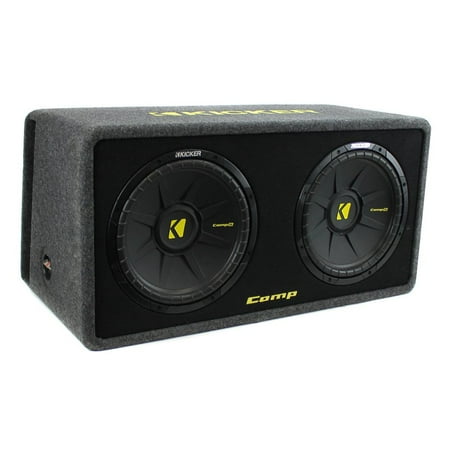 Kicker 10 Inch 1200 Watt Dual Loaded Car Audio Subwoofer Enclosure 40DCWS102