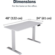 Vari Standing Desk with Adjustable Height for Home Office Stand Up Table, 48” x 24” White