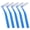 Blue, variant on UsilkU 5pcs L Shaped Interdental Brushes Effective Cleaning Plaque Removal Toothbrush Premium Dental Braces Brush Set Orthodontic Tooth Care Kit For Adults & Kids (Pink, 10 Inches / 25.4 Cm)