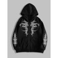 thumbnail image 2 of Unisex Y2K Zip Up Hoodie Gothic Aesthetic Print Hooded Sweatshirt Oversized Casual Streetwear Hooded Jacket Emo Alternative Clothes, 2 of 4