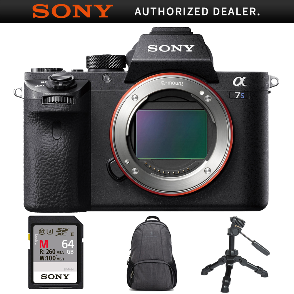 Sony a7S II Fullframe Mirrorless Interchangeable Lens Camera Body w/ Sony Memory Card 64GB Sony a7S II Fullframe Mirrorless Interchangeable Lens Camera Body w/ Sony Memory Card 64GB