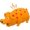 Orange, variant on Dog Squeaky Toy, Dots Latex Dog Chew Toys with a Oinks Sound Squeaker Grunting Pig Dog Toy Durable Self Play 8" Dogs Squeeze Toy for Dental Biting Chasing to Kill Boring Time (Blue)