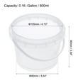 thumbnail image 2 of Uxcell Multipurpose Container 0.16 -Gallon / 600ml Clear Plastic Paint Pail with Handle and Lid, 2 of 6