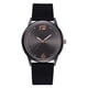 thumbnail image 1 of LVPAI Reloj de cuarzo con esfera de aleación redonda de moda, correa de silicona, reloj de pulsera vintage (negro), 1 of 4