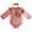 Pink#1, variant on ZOELNIC Newborn Baby Girls One Birthday Velvet Jumpsuits Letter Printed Ruffled Long Sleeves Romper Headband Sets