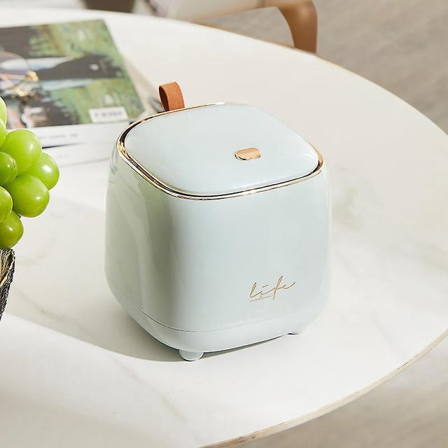 Bote de basura con tapa 2 uds, pequeño de acero inoxidable, bote de basura para encimera para escritorio, oficina, cafetería, cubo de basura con tapa abatible