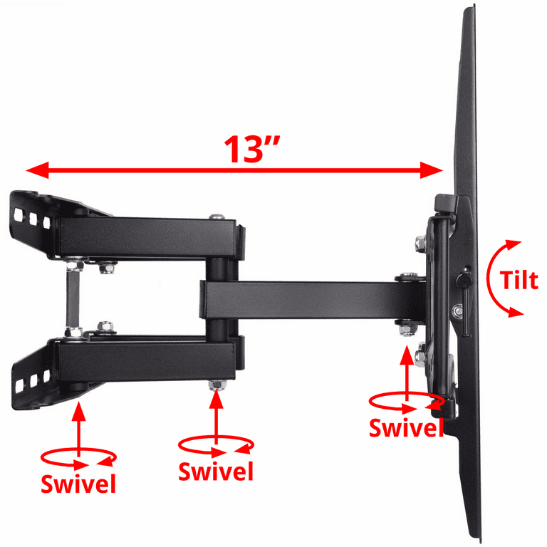 Husky Mounts Heavy Duty Full Motion TV Wall Mount Fits Most 32 – 55 Inch  LED LCD Flat Screen and Other with 400x400 400x200 300x300 300x200 200x200,  200x150 pattern, Loads 99 lb