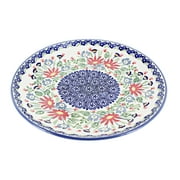 Blue Rose Polish Pottery Jungle Bouquet Dinner Plate