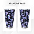 thumbnail image 3 of Uemuo flower Skull crystal Print Travel Coffee Mug ,20oz Double-walled Car Cup ,Stainless Steel Insulated Tumbler Leak-proof Travel Cup Reusable Straw Car Cup-Straw Three-piece Set, 3 of 8