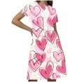 thumbnail image 2 of LOVZFMLL Robe à Manches Courtes Imprimée Mode Enfant 3-12 Ans Col Rond, 2 of 6