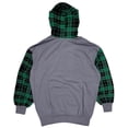 thumbnail image 4 of Disney Theme Park Men's Robin Hood & Little John Plaid Detail Hoodie Sweatshirt (X-Small, Grey/Green Plaid), 4 of 4