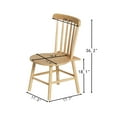 thumbnail image 2 of BALANBO Wardell Farmhouse Windsor Spindle Solid Wood Dining Chair for Kitchen,Natural (Set of 2), 2 of 6