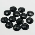 thumbnail image 2 of U8MO 100 Jet Black Flatback Acrylic Sewing Round Faceted Rhinestone 16mm Sew on beads, 2 of 7