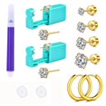 thumbnail image 1 of QWALIT Ear Piercing Gun Kit Gold Self Piercing Earrings Kit With Studs, 1 of 1