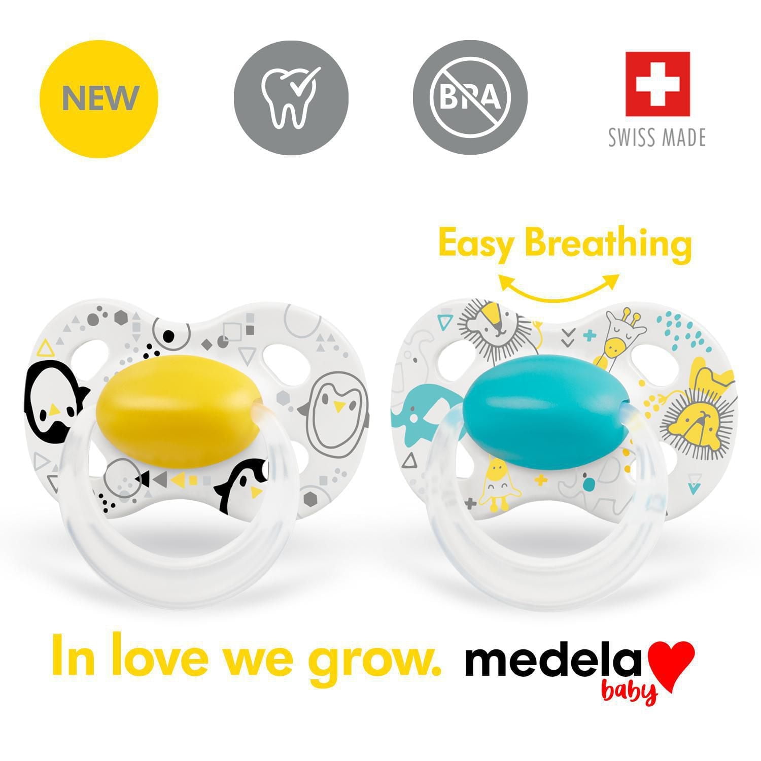 Medela Baby new ORIGINAL Pacifier, Perfect for everyday use, BPA free, Lightweight and orthodontic