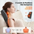 thumbnail image 3 of COSYSKY Shiatsu Massager, Neck & Back Massager with Heat, Deep Tissue Massage Pillow, 1 Pic, Black, 3 of 9