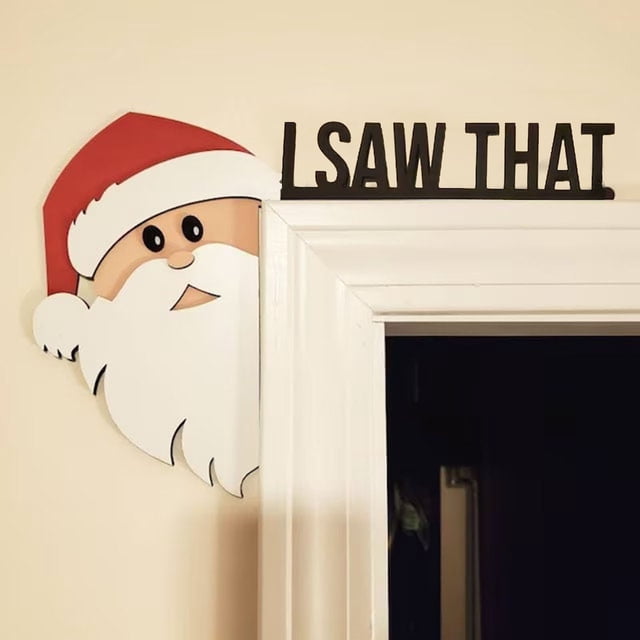 Christmas Corner Doorframe Decoration Funny Festive Holiday Hanging for Seasonal Interior Entryway