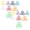 Red*48Pcs, variant on Round Key Caps Covers, Plastic Key Cap Tags, Color Identifier Rings Toppers, Colorful Key Identifiers Protectors for Regular Flat House Keys (Not for Odd-Shaped Keys),24pcs,0.9"