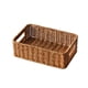 thumbnail image 4 of Cestas de almacenamiento para despensa, bandeja para servir alimentos, cesta rectangular para almacenar pan. marrón oscuro y S, 4 of 9