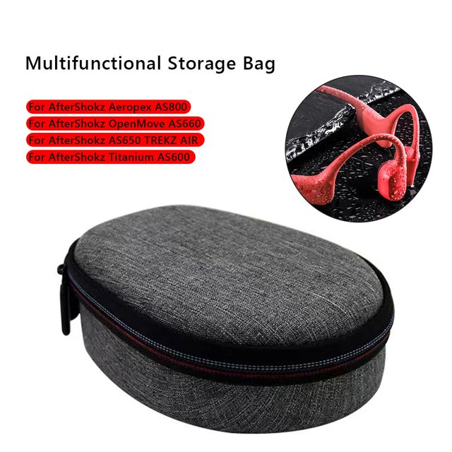 Bolsa De Almacenamiento De Auriculares Bolsa de almacenamiento para auriculares AfterShokz Aeropex AS800 Caja de transporte para auriculares (gris)