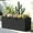 Black, variant on Large Square Planter Metal Black Planter Box with a Drainage Hole and a Removable Divider Indoor Outdoor Porch Pots for Tall Plants, Trees, Flowers 17.01" x 17.01" x 17.99" Black