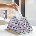 thumbnail image 5 of Goofa Ornamental Turtles Pattern Triangle Square Tissue Box Cover, Modern PVC Leathe Facial Paper Holder,Decorative Holder/Organizer for Bathroom Vanity Countertop, 5 of 9