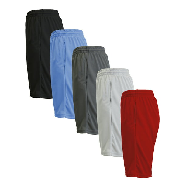 Men's 5-Pack Lightweight Breathable Moisture Wicking Mesh Shorts ...