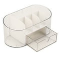 thumbnail image 4 of Makeup Organizer Desktop Drawer Type Compartmentalized Transparent Cosmetic Skin Care Product Storage Organization Box White, 4 of 14