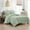 Sage, variant on Nanshing Amerie 3 Piece Casual Stripes Comforter Set, Sage, King