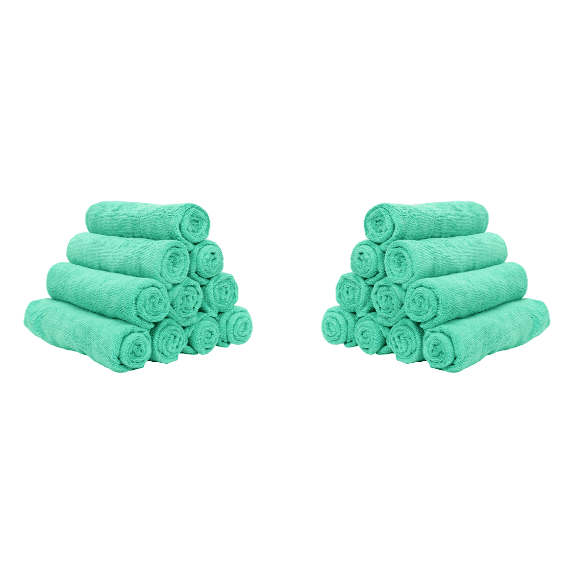 Arkwright Microfiber Hand Towels, 12 Pack, 15 x 24, Green