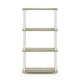 thumbnail image 3 of Furinno 23.6 W x 11.4 D x 43.25 H 4-Shelf Decorative Shelves, Sonoma Oak and White, 3 of 5