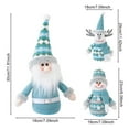 thumbnail image 5 of Shoreew Christmas Doll Blue Snowman Santa Claus Reindeer Christmas Doll Handmade Plush Figure Ornament Home Office Decor, 5 of 7