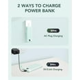 thumbnail image 5 of Portable Charger Built-in Cables and AC Wall Plug, USB C Power Bank 10000mAh, Travel Battery Portable Phone Charger Compact Lightweight External Battery Pack for Smart Phones, Tablets etc-Green, 5 of 5
