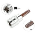 thumbnail image 3 of Unique Bargains 3/8' Drive x T40 Torx Bit Socket, S2 Steel Bits, CR-V Sockets 2' Length (For Hand Use Only), 3 of 3
