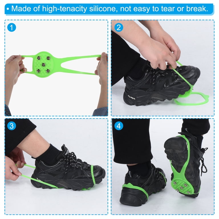 Get A Grip! Universal Non-Slip Shoe Cleats With 5 Studs - Perfect For Ice, Snow, And Slippery Surfaces