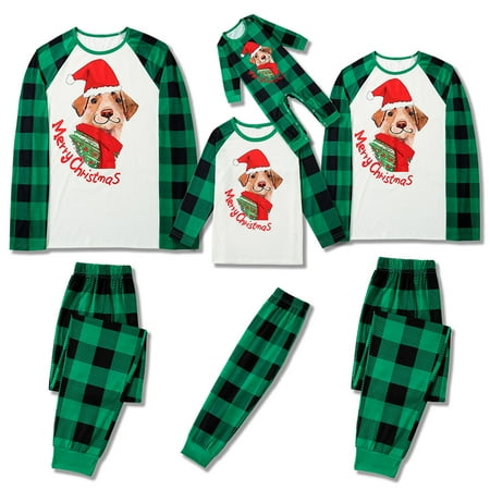 

Dezsed Matching Family Pajamas Christmas Sleepwear Cotton Holiday Pjs Toddler Pajamas Clearance Boys Girls Christmas Fashion Cute Lattice Print Top Plaid Pants Suit Family Parent-child Wear Kid