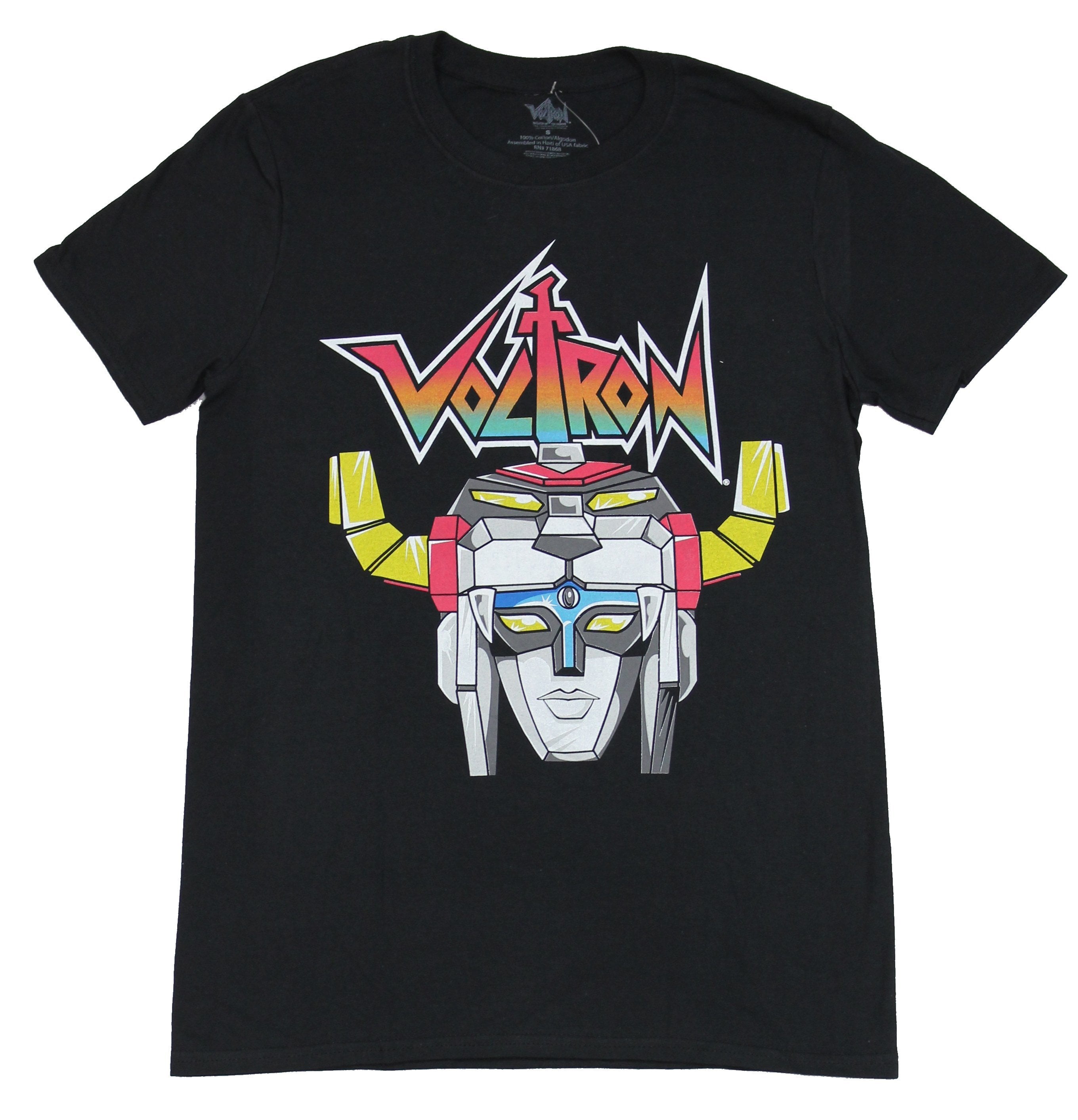 Freeze - Voltron Mens T-Shirt - Classic Voltron Cartoon Head Under Logo ...
