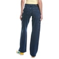 thumbnail image 2 of 7 For All Mankind Womens Tess Mid Rise Dark Wash Cargo Jeans, 2 of 3