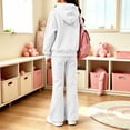 thumbnail image 6 of Enjoytime Outfits for Girls Long Sleeve Hoodie with Flared Pants 2 Piece Set Kids Fall Fashion Comfy Casual Outfit, 6 of 8