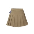 thumbnail image 3 of Women'S High Waisted Pleated Mini Skirt A-Line Tennis & School Skirt Khaki L, 3 of 9