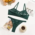 thumbnail image 4 of 2Pcs Lace Hot Underwear Set Bra Underpant Gift for Women, 4 of 9