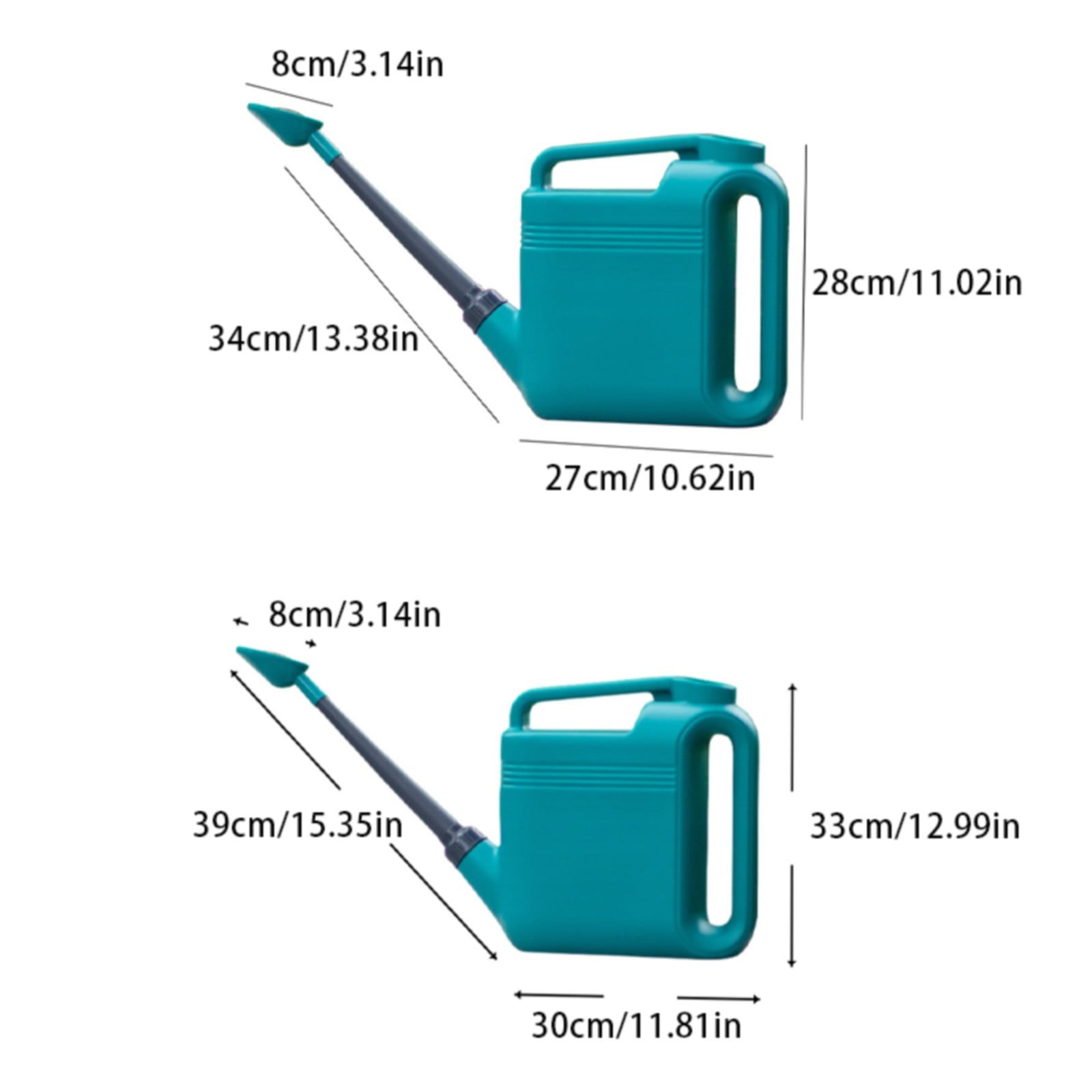 Watering Can Plastic Long Spout 8L Capacity Lightweight for Indoor Outdoor Plants