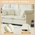 thumbnail image 4 of COOLHUT 76.4" Modular Sofa Couches, Oversized 2 Seat Sectional Sofa for Living Room, Comfy Sectional Sofa Couch, Modern Sofa Set with Pillows, Beige, 4 of 13