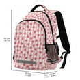 thumbnail image 2 of FORMRS Unisex Backpack Elementary School Travel Bookbag with Reflective Stripes, Strawberry Plaid Pattern, 2 of 7