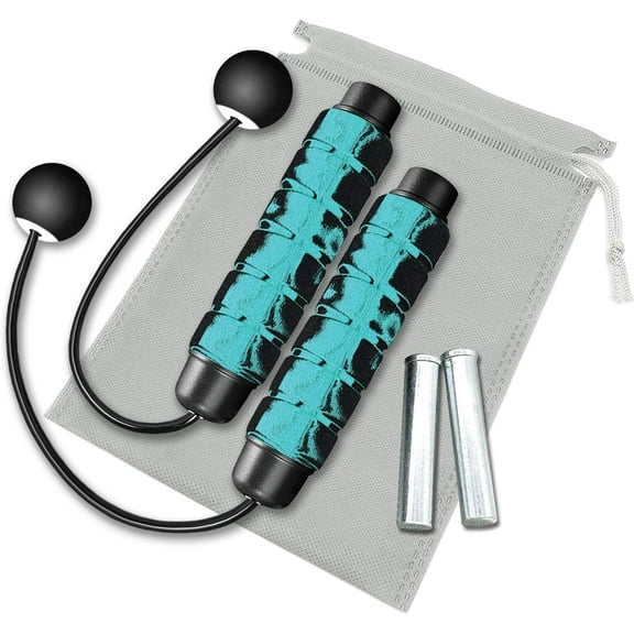 Weighted Cordless Jump Rope for Fitness, Ropeless Jump Rope for Boxing MMA WOD Training, High Speed Rope Skipping for Narrow Space