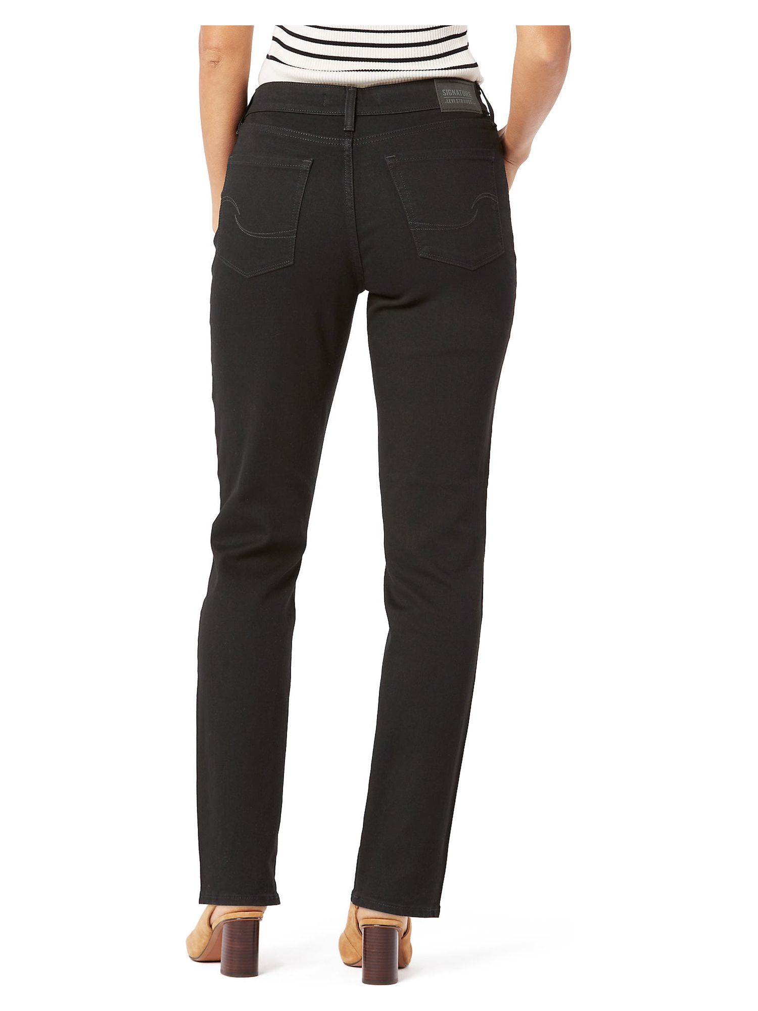 Signature by Levi Strauss & Co. Women's and Women's Plus Size Mid Rise Modern Straight Jeans, Sizes 2-28 - image 2 of 5