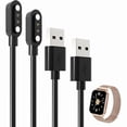 thumbnail image 1 of ccwmincc [2 Pack] for Cloudpoem H1 1.85 Inch SmartWatch Charger, Magnetic Replacement USB Charging Cable Compatible with Cloudpoem H1 Smart Watch Accessories.(Black), 1 of 1