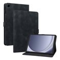 thumbnail image 2 of FJLBDE Case for Samsung Galaxy Tab A9 8.7 Inch 2023, Embossed Flower PU Leather Flip Wallet Folio Stand Cover, Black, 2 of 7